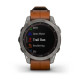 fēnix 7 – Sapphire Solar Edition Titanium with Chestnut Leather Band - 47mm - Sapphire Solar - 010-02540-31 - Garmin